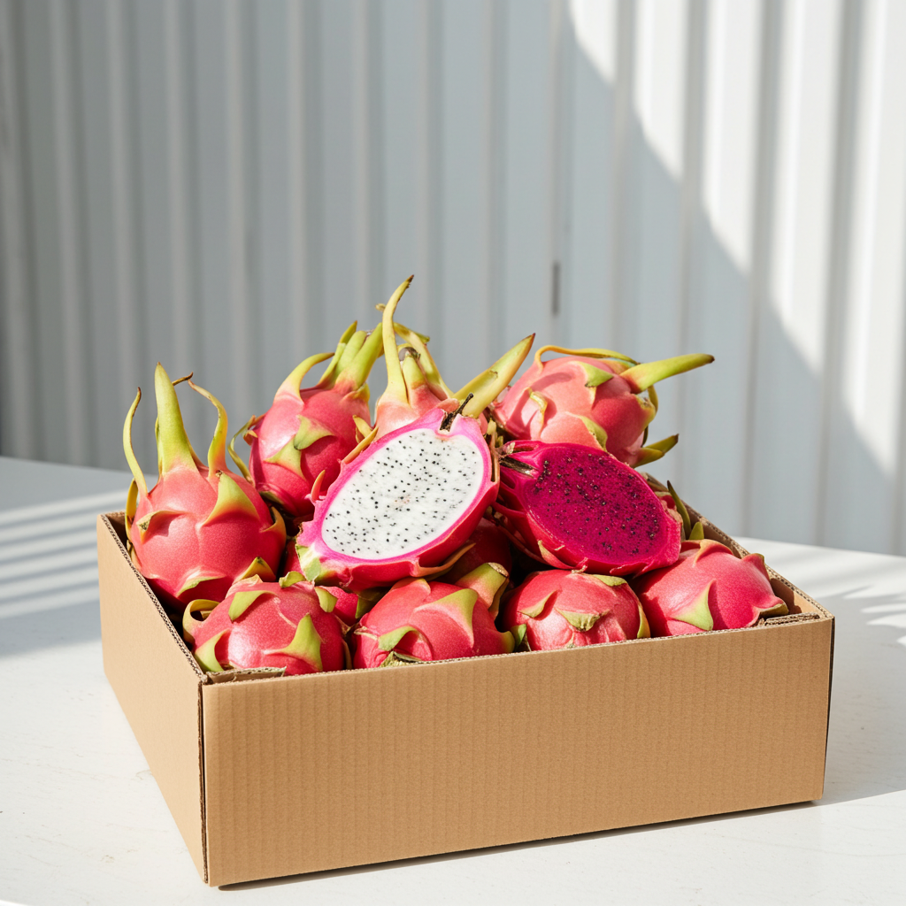 Pitahaya Roja y Blanca Ecológica – Caja Mixta Ecológica Málaga – La Pitayera